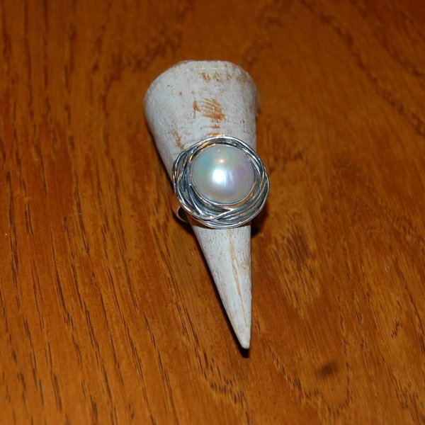 Süßwasser Perlen Ring Silber